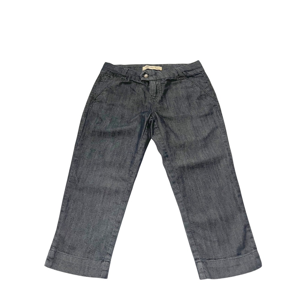Blue Epic Womens Dark Wash Denim Capris Cropped Straight Leg BEM-43434 Size 4